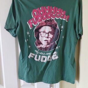 Green 'Only I Didn't Say Fudge' Short Sleeve Graphic Tee